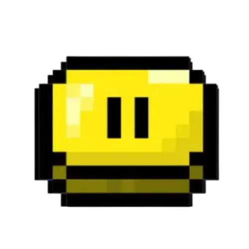 Pixelated yellow and black bee-like character on a white background - Zero Setup Required