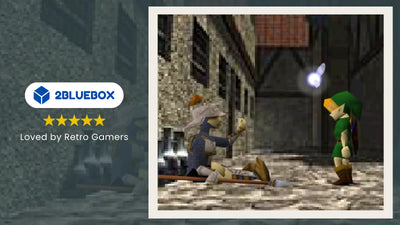 Link and Navi speaking to the dying soldier in Castle Town back alley in The Legend of Zelda: Ocarina of Time (N64).