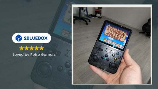 2Bluebox Blog Banner: R36S Console Explained in Plain English: 2026 Hardware & Emulation Guide