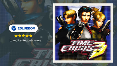 Time Crisis 3 cover art used as the hero image for a retro shooter retrospective on modern consoles