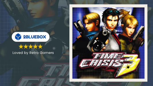 Time Crisis 3 cover art used as the hero image for a retro shooter retrospective on modern consoles