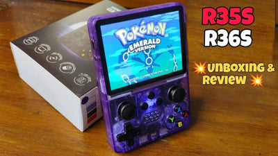 Playing Pokemon Emerald on the R36S vertical retro handheld console with crisp IPS colors