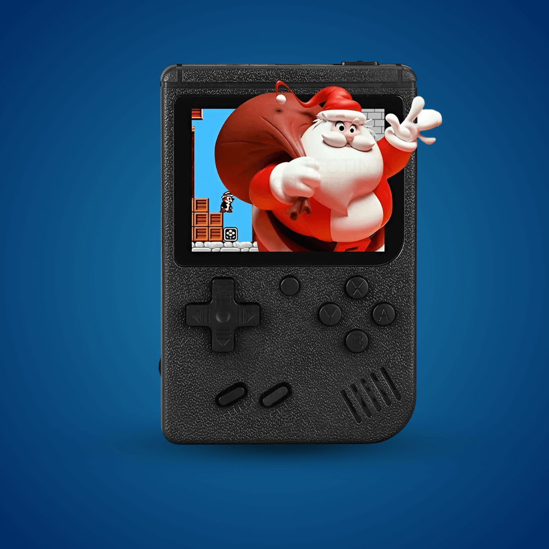 2Bluebox 8-Bit Mini Game Console with 500 built-in games, portable retro handheld console for kids and families