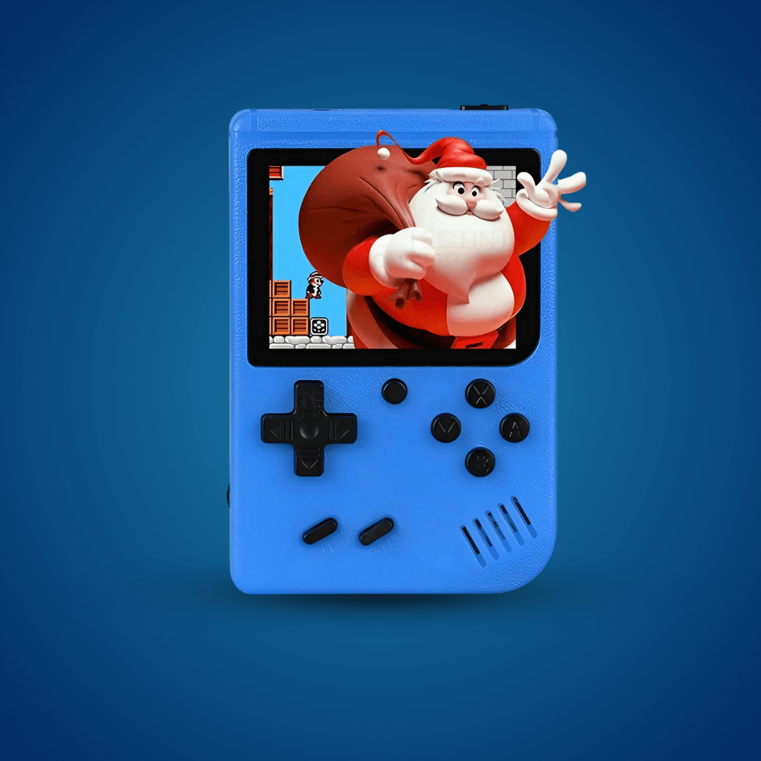 2Bluebox 8-Bit Mini Game Console with 500 built-in games, portable retro handheld console for kids and families