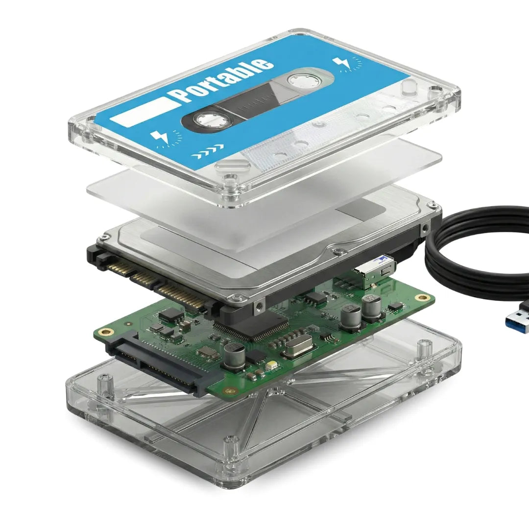 3D view product structure of 2Bluebox Portable HDD Super Console (Batocera)