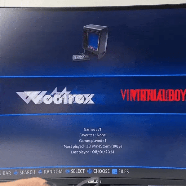 2Bluebox Portable HDD Super Console Game Select Game Screen