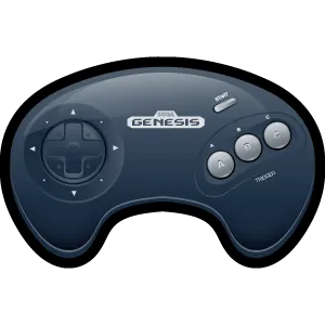 Sega Genesis console icon showing classic retro gaming titles.