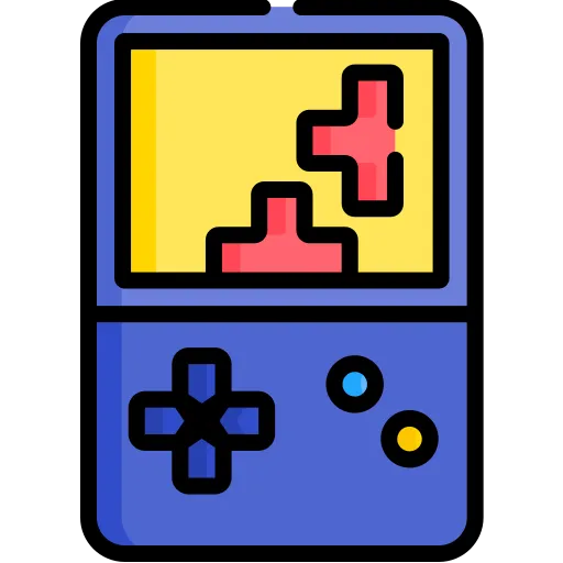 GameBoy Color handheld console icon for classic 90s gaming.