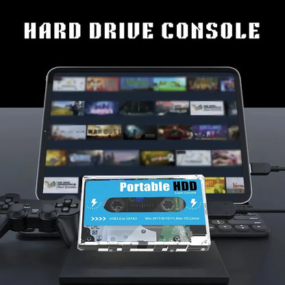 500GB External Retro Game Hard Drive USB 3.0 for PC and Laptop