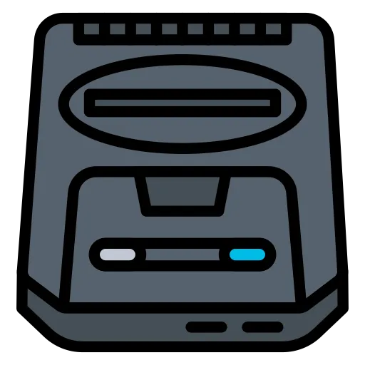 Sega Mega Drive console icon featuring popular 16-bit retro games.